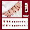 Colección de Verano de Varios Diseños para Uñas de los Pies, Uñas Falsas para Pies con Bloques de Color Frutal y Estampado Francés, Parches de Uñas Terminados, Arte para Uñas al por Mayor