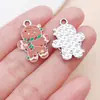 20 Nuevos Goteo de Aceite Blanco K Trineo de Navidad Gato Manzana Aleación Accesorios DIY Colgante de Pulsera Colgante Amazon