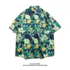 Camisa Floral Estilo Tailandês Praia de Bangkok, Manga Curta, Roupa Unissex para Casal, Camisa Solta Retro Cool de Secagem Rápida para o Festival Songkran