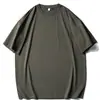 Camiseta de Color Sólido de Manga Corta para Hombre, Verano Casual Holgada Simple Versátil Bolsillo de Parche Moderna Cuello Redondo Camiseta de Media Manga