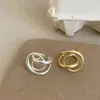 Novo anel aberto de moda geométrica irregular estilo coreano, personalidade, para o dedo indicador, joia de nicho estilo europeu e americano para mulheres