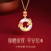 Collar con hebilla de seguridad Koi de plata esterlina S925 para mujer, diseño de nicho, colgante de calcedonia de marea nacional, regalo de cumpleaños para novia