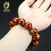 Pulseira de areia de realgar de cristal para homens e mulheres pulseira de cinábrio vermelho e amarelo misturados joias de areia de cristal fornecimento ao vivo