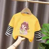 Camiseta de Manga Larga para Niña Primavera y Otoño 2026 Nueva Elegante Ropa Interior de Algodón Puro para Niñas Niñas Mayores Top Interior t