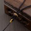 Collar colgante con hebilla de seguridad de cuerda y colgante de jade, cordón de joyería tejido a mano para hombres y mujeres, pareja de Buda de oro y jade