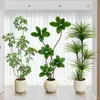 Plantas Verdes Artificiais de Alta Qualidade para Decoração de Sala de Estar, Planta Realista Falsa de Figueira-da-Índia Preta para Decoração de Sala de Transmissão ao Vivo
