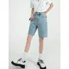 Shorts de Mezclilla Retro de Pierna Ancha para Mujer, Tendencia Verano 2026 Versátiles Nuevos Sueltos Adelgazantes de Longitud Media para Mujeres Pequeñas