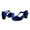 2026 Comércio Exterior Sapatos Femininos Verão Novo Estilo Fivela Veludo Salto Grosso 40-43 Sapatos de Salto Único Mary Jane Salto Alto Sapatos de Princesa