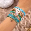 Pulsera de concha de piña y palma estilo bohemio europeo y americano transfronteriza, juego, diseño de personalidad, sentido del diseño, pulsera de playa