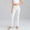 Pantalones de Yoga Acampanados Europeos y Americanos Levanta Glúteos Moldeadores Cintura Alta Estrecha Micro Acampanados Pantalones de Yoga para Mujer Elásticos Deportivos Fitness