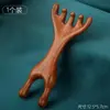 Pente de Massagem de Sândalo, Pente de Massagem, Pente de Meridianos da Cabeça, Pente de Meridianos de Madeira Portátil, Pente de Madeira para Terapia do Couro Cabeludo