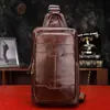 Bolso de pecho de cuero de alta gama, bolso nuevo, venta al por mayor, bolso de pecho casual de moda para hombre, bolso de mensajero de cuero de capa superior, productos nuevos transfronterizos