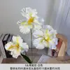 3 Flores de Íris Artificiais, Flores de Seda, Flores Artificiais para Decoração de Salão de Casamento, Exposição de Móveis, Enfeites de Sala de Estar, Flores Artificiais para Casamento