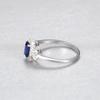 Anillo PAG & MAG Caibao de Plata 925 Joyería de Mano Anillo de Zafiro Sintético Moda Europea y Americana Joyería de Comercio Exterior Transfronterizo