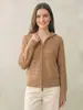Otoño/Invierno 2026 Artículo Popular Cardigan de Punto con Cremallera y Capucha Color Camel para Mujer Lana Casual Versátil Suéter Manga Larga Ropa Exterior