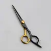 Tesoura de cabelo dourada preta tesoura de cabelo 6 polegadas tesoura de cabelo especial para cabeleireiro salão de cabeleireiro salão de barbeiro tesoura de cabelo especial