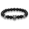 Ebay AliExpress comércio exterior moda quente charme zircão cabeça de lobo pulseira jóias fosco pedra elástica linha pulseira