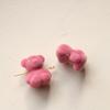 Pequeño libro rojo con dibujos animados tridimensionales flocado oso conejo diy accesorios acrílicos pendientes pinza para el cabello material al por mayor