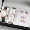 Pulseira Estilo Europeu e Americano Padrão Turquesa Negra Personalizada Corrente Feita à Mão Quadrado Preto Tendência Elegante Conjunto de Acessórios para Relógio de 4 Peças