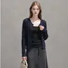 Cardigan suéter fino estiloso e bonito para mulheres, nova coleção de outono, blusa de tricô da moda 25734