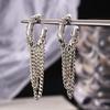 Aretes de Personalidad Punk Europea y Americana Exagerados con Borla Larga y Diseño de Contraste de Color Aretes de Cadena de Alta Gama que Combinan con Todo para Mujer