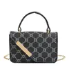 Bolsa de mão com estampa de corrente retrô, nova moda 2026, bolsa de ombro, moderna e estilosa, perfeita para o dia a dia, bolsa quadrada pequena