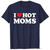 Camiseta de Moda Redonda para Hombres y Mujeres 'Amo a las Mamás Calientes'