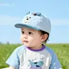 Chapéus de Bebê para Primavera e Verão, Chapéus com Proteção Solar para Bebês e Crianças, Bonés Finos com Tema de Gato para Meninos, Bonés de Baseball Pequenos para Recém-Nascidos
