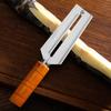 Venta al por mayor de fábrica cuchillo de caña de acero al carbono pelador de acero inoxidable cuchillo grande para piña mango de madera cabeza plana cepillo pelador para zurdos