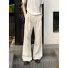Pantalones de traje para hombre de nuevo estilo, pantalones de pierna ancha modernos y elegantes, de cintura alta, corte holgado y con buena caída