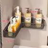 Estante de Almacenamiento para Baño para Uso Doméstico, Estante de Esquina para Lavabo, Organizador de Cuidado de la Piel sin Taladro, Estante de Almacenamiento para Gel de Ducha