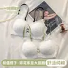 Lingerie Doce Floral de Renda Estilo Francês para Mulheres com Seios Pequenos, Suporte Push-Up, Coleta Lateral dos Seios, Antiquebra, Sutiã Jovem e Energético