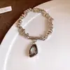 Pulsera de Zirconia Diamante de Tirar Esmeralda Coreana Pulsera Super Brillante Temperamento de Alta Gama Pulsera para Novia Venta al por Mayor Moda Femenina