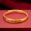 Venta al por mayor de fabricantes pulsera de oro de arena Vietnam pulsera de oro estrella joyería de moda para mujer ajustable de empuje y tracción retención de color