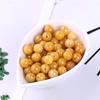 Huanglong jade contas soltas velho Huangyu contas redondas homens e mulheres pulseira diy pulseira colar Wenwan cera de abelha acessórios contas