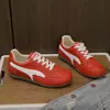 Zapatillas de entrenamiento deportivas retro alemanas súper elegantes para mujer, diseño versátil de cordones con bloques de color, zapatos casuales para mujer con suela blanda