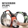Nuevo bolso transparente para mascotas de doble cara directo de fábrica, cremallera de doble cara, viaje para mascotas, portátil, plegable para gatos y perros