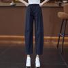 Pantalones Casuales Verde Grisáceo Mujer Verano 2025 Nuevo Cintura Alta Holgados Delgados Pierna Ancha Pequeña Pantalones Hoz