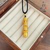 Colgante de Buda Portátil de Oro Antiguo del Mismo Estilo de la Tienda de Oro con Incrustaciones de Diamantes y Ocho Tesoros con Retención de Color Cobre Chapado en Oro Colgante de Buda Portátil al por Mayor