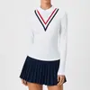 Camisa Polo Deportiva de Manga Larga para Mujer con Cuello de Solapa, Estilo Nuevo Transfronterizo, Falda de Tenis Elástica y Transpirable para Fitness, Ropa de Yoga, Traje de Fitness