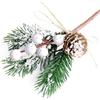 Nuevo lazo de cuerda de cáñamo transfronterizo baya de simulación de aguja de cedro de frijol rojo ramo accesorios de decoración de árbol de Navidad insertar
