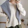 2019 Novo estilo cachecol ins estilo simples elegante triângulo cachecol das mulheres cor sólida cachecol inverno das mulheres xale de malha outono