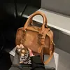 Bolso de Hombro Retro de Gamuza Tipo Almohada para Mujer 2025 Invierno Nueva Moda Versátil Diseño de Nicho Bolso Cruzado de Moda