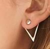 Pendientes triangulares huecos geométricos de gran venta en Europa y América, accesorios al por mayor.