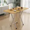 Mesa plegable simple para hogar, apartamento pequeño, mesa para comer pequeña, mesa de estudio para estudiantes, dormitorio, portátil, doble barra, mesa de flexiones de suelo