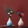 Espiga de Trigo Flor Seca Gipsofila Buquê Arranjo de Flores para Sala de Estar Vaso Pequeno de Cerâmica Estilo Ins Ornamento de Decoração para Gabinete de TV de Mesa