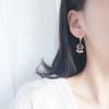 Pendientes de plata de ley S925 con cierre de larga duración para mujer, con granate rojo, estilo vintage, campana antigua, Ruyi Ping An