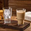 Taza de Café Americano Helado, Taza de Agua con Burbujas de Soda de Gran Capacidad, Vaso de Vidrio Retro de Boca Ancha, Taza para Bebidas Frías, Vidrio de Sodio-Calcio