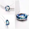 Cadena de clavícula mágica redonda de cristal austriaco, colgante sencillo transfronterizo europeo y americano, collar Shijia colorido para mujer