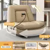 Sillón sofá individual, sofá cápsula espacial, sofá reclinable eléctrico giratorio para sala de estar, mecedora multifuncional de cuero WY